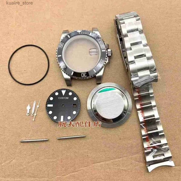 Cinturini per orologi Accessori Cassa Quadrante Lancette Set cinturino PER ETA 2824 2836 MIYOTA8200 Automatico Uomo Vetro zaffiro 40MM es Uomo L240307