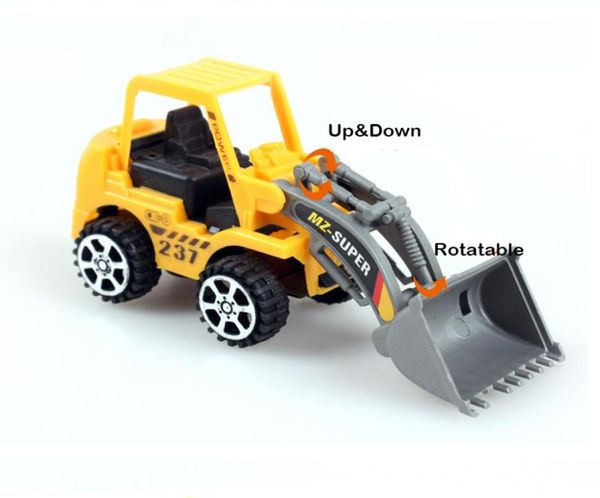 Mini modelo de caminhão de engenharia, pá de trator, rolo de estrada, escavadeira, triturador de madeira, 6 estilos para natal, criança, bir2093276