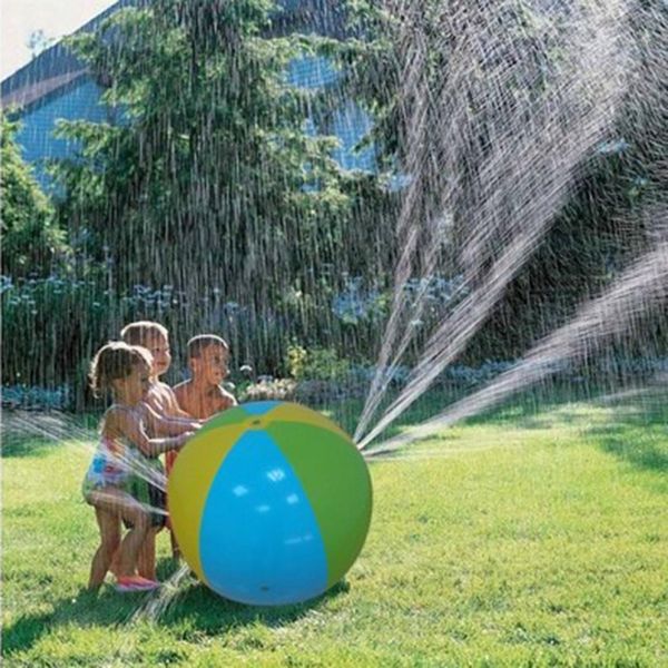 Gemischte Farbe Aufblasbare Strand Wasser Ball Outdoor Sprinkler Sommer Aufblasbare Wasser Spray Ballon Im Freien Spielen Im Wasser Strand B4332728