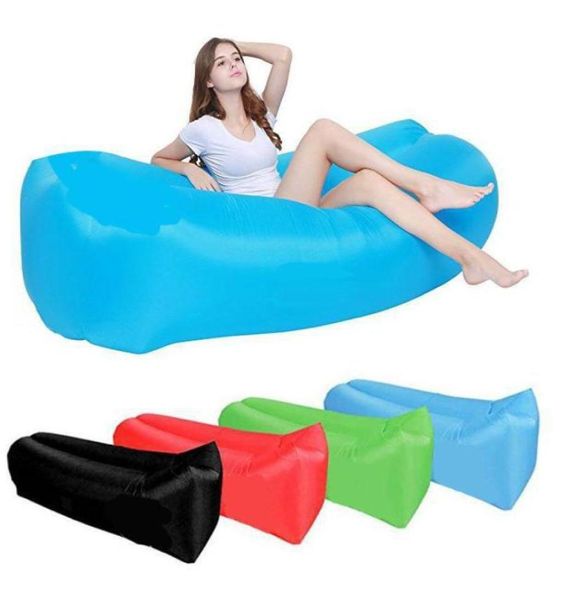 Venda de seguranças infláveis ao ar livre preguiçoso sofá ar dormir sofá espreguiçadeira saco acampamento praia cama beanbag cadeira5104270