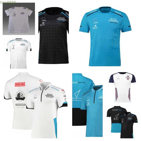 6ohx Polos Masculinos F1 Trabalhando Terno de Corrida Carro Equipe de Manga Curta T-shirt Ventilador de Secagem Rápida Manga Curta Rodada Chumbo Carro Roupas de Trabalho Personalizáveis