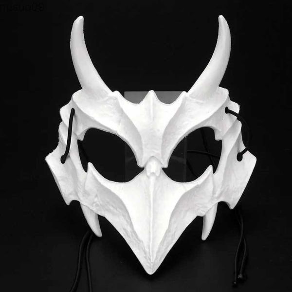 Maschere di design Anime Drago Dio Scheletro Mezza maschera Cosplay Maschera animale Unisex Halloween Prom Carnevale Puntelli del partito