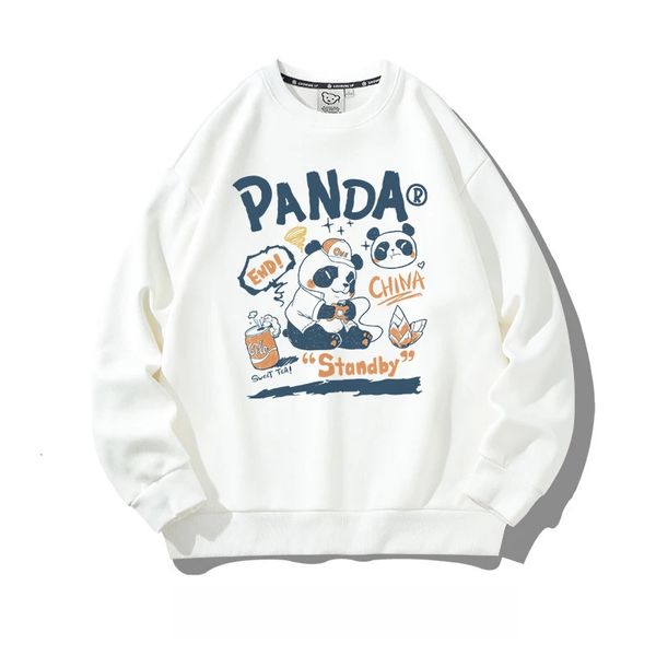 Yryt 400g kadın mürettebat sweatshirts Çin sevimli panda hoodies kazak kazak rahat rahat termal uzun kollu sonbahar kıyafeti 240305