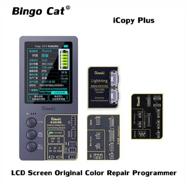 ICopy Plus 21 True Tone Light Sensor Batteriereparatur für 7 X XS Max XR 11promax Vibrate ReadWriteEdit Recovery Programmer Tool C9915090