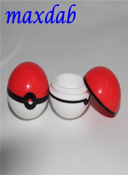 Pokeball Recipiente de Silicone Frascos de Cera Grau Alimentar Silicone Gel Bola Em Forma de Caixa de Armazenamento Para Seco Herbal Vaporizador Vidro Bong Accessorie4261620