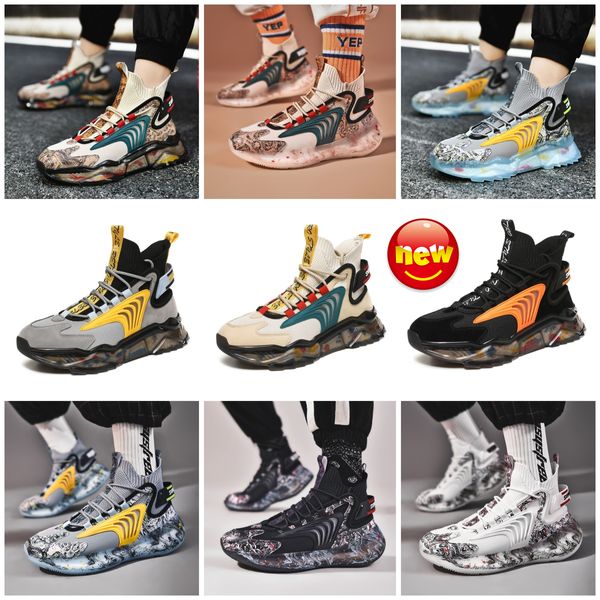 Scarpe da ginnastica GAI Outdoor Scarpe da uomo Scarpe da trekking Sportive Scarpe da allenamento antiscivolo resistenti all'usura Sneaker comode ventilate piattaforma alta nero bianco traspirante