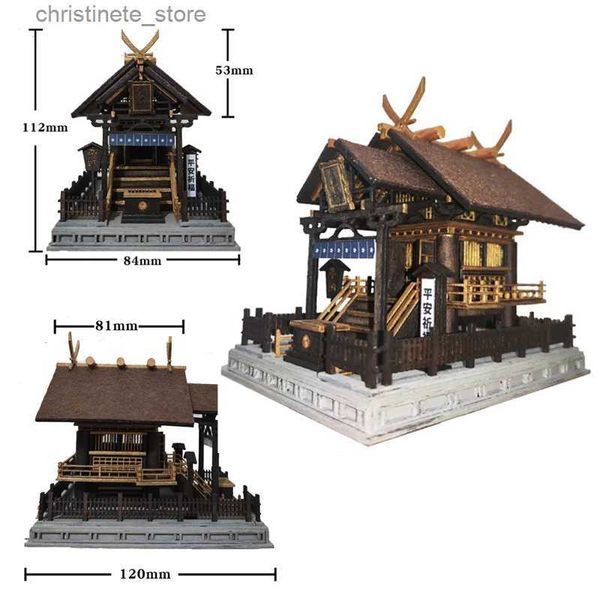 Architettura/Casa fai da te Casa delle bambole in legno fai da te Kit in miniatura con mobili Mini Tempio Dizang Santuario di Itsukushima Costruzione Casa giapponese Giocattoli Regali di Natale