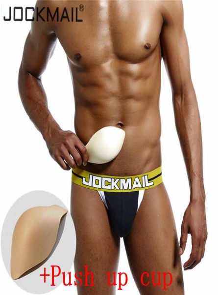 JOCKMAIL 3PCS Lot Männer Unterwäsche Penis Suspensorium sexy Ausbuchtung Verbesserung Push-up Cup Pad Homosexuell Unterwäsche Calzoncillos Homme Slip C18117072654