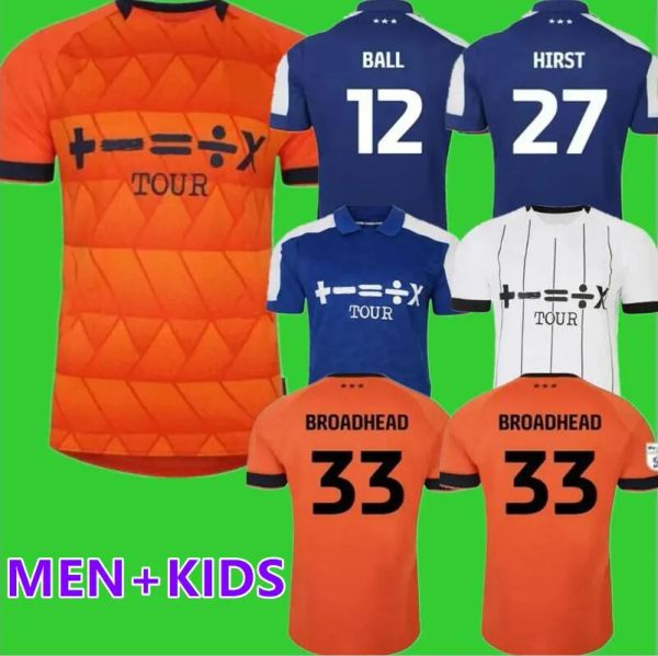 2023 2024Ipswichs Towns maglie da calcio BURNS HIRST 27 BURNS 7 BROADHEAD 33 LUONGO 25 BALL 12 CHAPLIN 10 23 24 Kit magliette da calcio per bambini da uomo 888