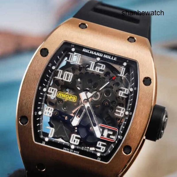 Вневременные часы Необычные часы RM Watch Series RM029 Полый дисплей даты Модный одиночный стол
