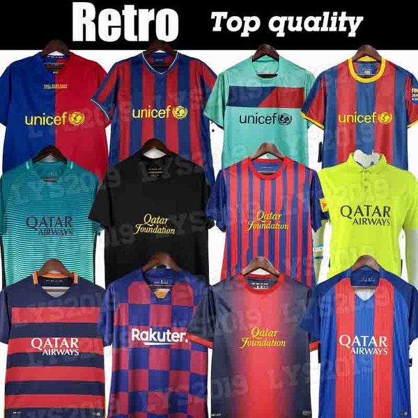 BarcelonaS Retro 10-11 Fußballtrikots Barca 14 15 XAVI SUARUZ Iniesta Finale klassisches Trikot de Foot RIVALDO 1899 1999 Fußballtrikots RONALDINHO PUYOL GUARDIOLA