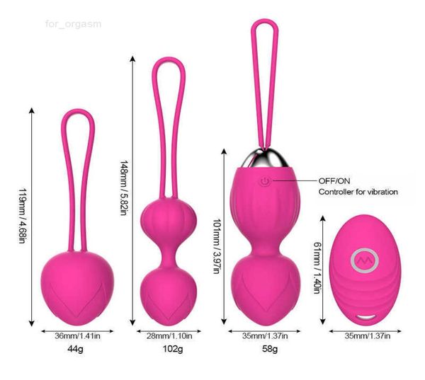 2022Kegel toy10 Скоростные вибратор-шарики Ben wa ball Вибратор для точки G Беспроводной пульт дистанционного управления Вагинальная затяжка Упражнения для секса для женщин Q05038167