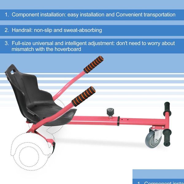 Outras Scooters Hoverboard Assento Acessório Ajustável Hoverboards Acessórios Go Kart Kit de conversão compatível com 6 5 8 10 Drop Deli Dhwyx