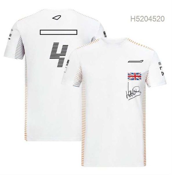 Polos masculinos F1 Driver T-shirt Mens Uniforme de equipe de manga curta Ventilador Roupas Casuais Esportes Pescoço Redondo Terno de corrida pode ser personalizável S16i