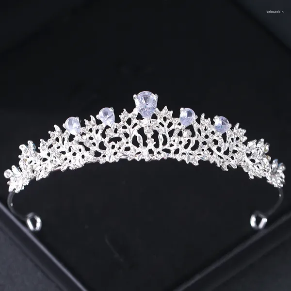 Fermagli per capelli Colore argento Cristallo Strass Diademi e corone Diadem Fascia per donna Ragazza Sposa Festa Accessori da sposa Gioielli