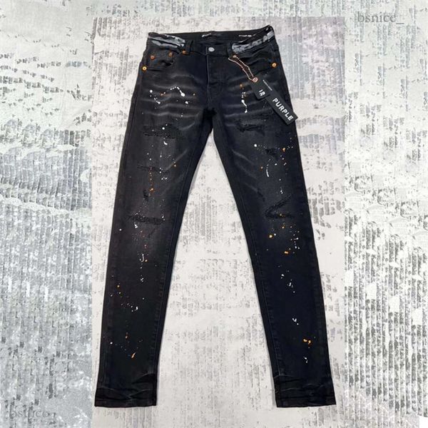 Mor marka kot moda trend kusbi tasarımcısı ksubi jeans erkekler skinny jeans 2024 lüks denim pantolon sıkıntılı yırtık bisikletçi siyah jean slim fit jeanss 3781