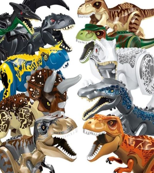 Jurassic Park World 2 Building Blocks Dinosauri Figure Mattoni Tyrannosaurus Rex Indominus Rex IRex Assemblare Giocattoli per bambini per ragazzi C7413206