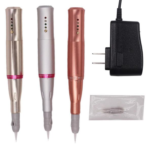 Gute Qualität, 4 Geschwindigkeitsstufen, PMU-Stift, elektrische Tätowierpistole mit eingebauter Batterie, sichtbare Nadelgröße für Augenbrauen, Lippen, Make-up, Stift 8005627