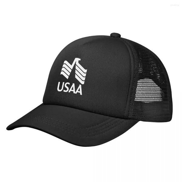 Berets Usaa Seguro Logo Boné de Beisebol para Homens Mulheres Bulk Snapback Trucker Chapéus Ajustáveis ​​Unisex Pesca Malha-Back