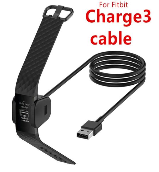 Для Fiitbit charge3 Charge 3 USB зарядное устройство зарядный кабель 1 м 3 фута 55 см черный смарт-браслет для часов Accessorires2819598