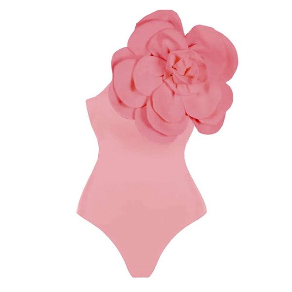 2024 blume Ein Stück Badeanzug Frauen Bademode Monokini Body Weiß Schwimmen Badeanzug Gürtel Strand Tragen Sommer