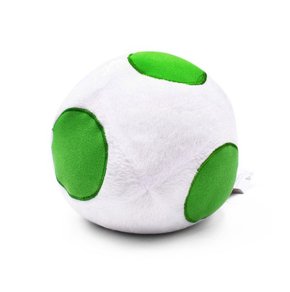 20CM Bellissimo uovo di dinosauro peluche bianco verde rotondo uovo peluche giocattolo per bambini compagno di giochi uovo di Yoshi peluche gioco giocattolo giocattoli per bambini