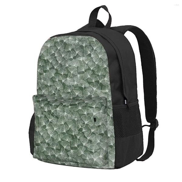 Rucksack Ginkgo Biloba Liebe Abstrakte Vintage Natur Blätter Wanderrucksäcke Weibliche Casual Schultaschen Benutzerdefinierte Muster Rucksack