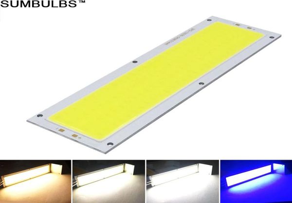 Sumbulbs 120x36MM 1000LM Fonte de luz LED ultra brilhante 12V 10W COB Lâmpada para luzes de carro DIY à prova d'água LED Módulo de chip Lâmpada Strip8297499