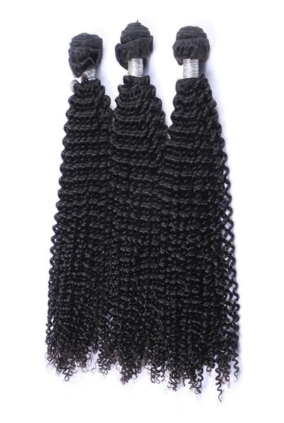 Mongol Kinky Curly Virgem Cabelo Weave Bundles Não Transformados Afro Kinky Curly Mongol Remy Extensão Do Cabelo Humano 3 Pçs / Lote Natural 1311233