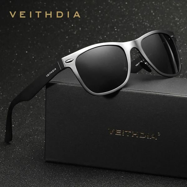 VEITHDIA Sonnenbrille Marke Designer Aluminium Magnesium Männer Sonnenbrille Frauen Mode Outdoor Brillen Zubehör Für Männlich/Weiblich 240220