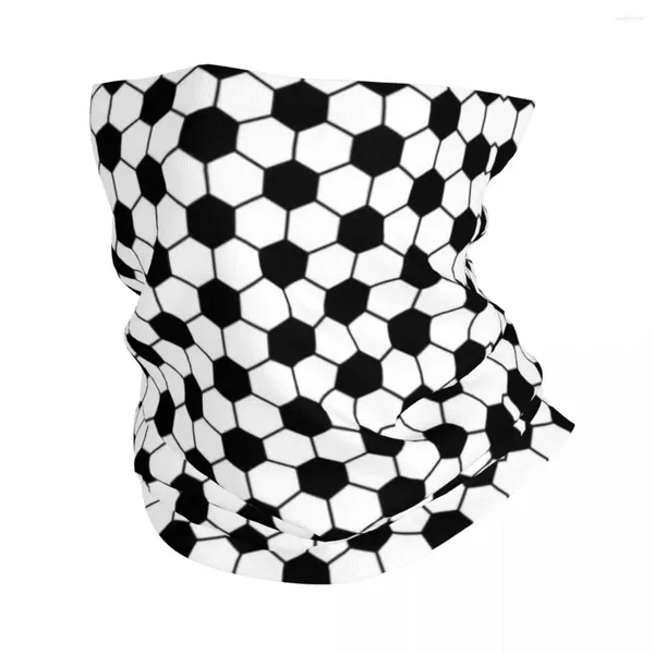 Банданы, черно-белая футбольная бандана, зимняя утепленная мужская ветрозащитная накидка, шарф для лица для пеших прогулок, футбола, спортивный узор, повязка на голову с гетрами