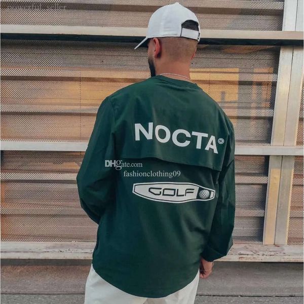 2023 Erkek Hoodies Us Versiyon Nocta Golf Co Markalı Draw Nefes Beklenebilir Hızlı Kurutma Sporları T-Shirt Uzun Kollu Yuvarlak Boyun Yaz 508