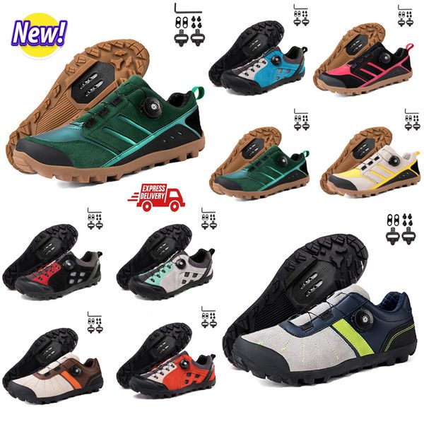 Ciclismo Fsootwear Uomo Velocità Scarpe da ginnastica per bici da strada Scarpe da ciclismo in carbonio piatto Tacchetti MTB Donna Scarpe da bicicletta da montagna Pedali SPD Bicicletta da corsa Footwar GAI