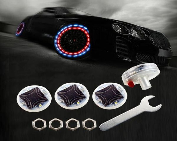 Luci LED per pneumatici per ruote auto Sensori di movimento a energia solare Lampeggiante colorato Ugello gas Luci valvola Schrader per auto Moto 6702464