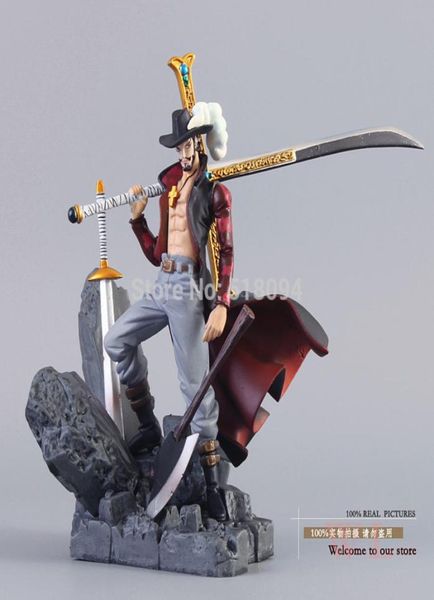 Anime One Piece Dracule Mihawk Pvc Action Figure Coleção Brinquedo 6quot 15cm C190415016585200