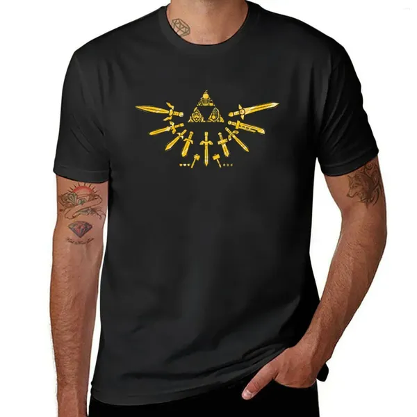 Erkek Polos Triforce T-Shirt Grafikler Ağır Siklet Blon Hızlı Kurutma Tezgahı Mens Tişörtleri