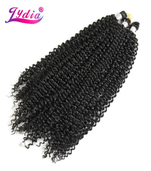 Lydia Bohemian Trecce Estensione dei capelli Capelli ricci all'uncinetto 14quot 1 PZ Colore puro Kanekalon Intrecciatura sintetica sfusa Afro Kinky3651093