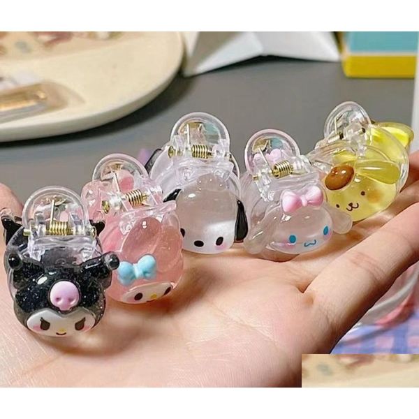 Accessori per capelli Glitter Clip per capelli Cartoon Carino Kuromi Clip Accessori Ragazza Tornante Temperamento Ragazze Copricapo All'ingrosso 2159 Drop Dhg6B