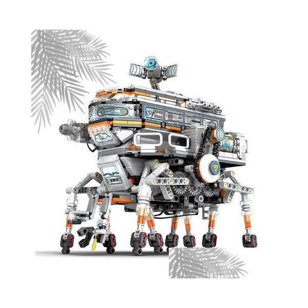 Modellbausätze Großhandel Toy Truck Custom T Block Car Space War Science Fiction Walking Robot Technik Build für Kinder Christma Dh9Ci