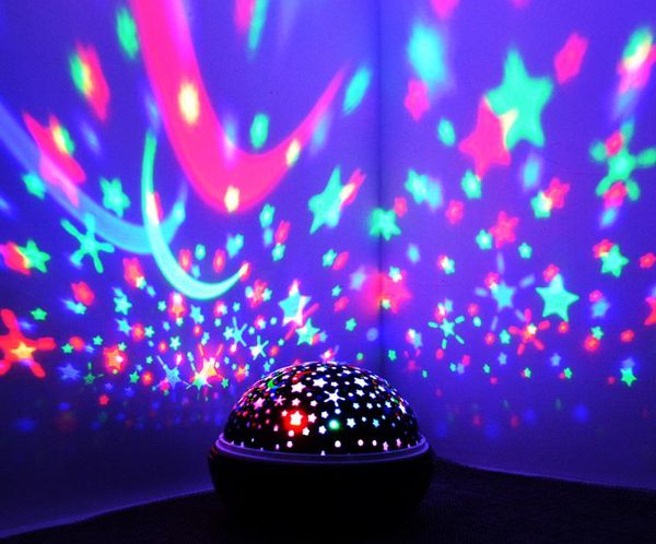 Sogno Lampada a stella rotante Atmosfera Proiettore Luci notturne Romantico Ruota LED USB Lampade da comodino notturne per bambini che dormono7103969