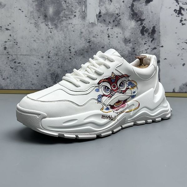 Partykleid -Stil Britische Hochzeitsschuhe Frühling Mode schnüren atmungsaktive Freizeit weiß lässige Sneakers Klassiker Nicht -Slip