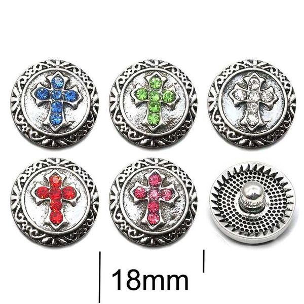 Fechos Ganchos Intercambiáveis 20mm Metal Strass Botão Snap W194 Cross Fit 18mm Colares Pulseiras Para Mulheres Presente Jóias291Q Dr Dhbmy