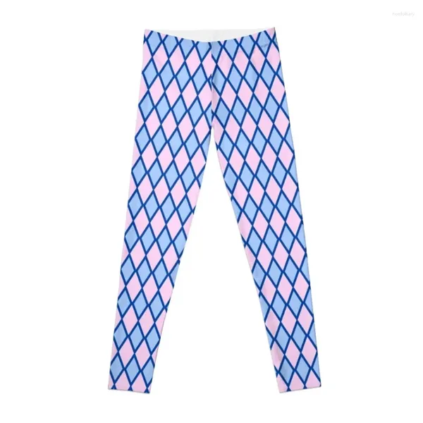 Pantaloni attivi Leggings con motivo a forma di diamante blu e rosa Abbigliamento da palestra Donna Sport Donna