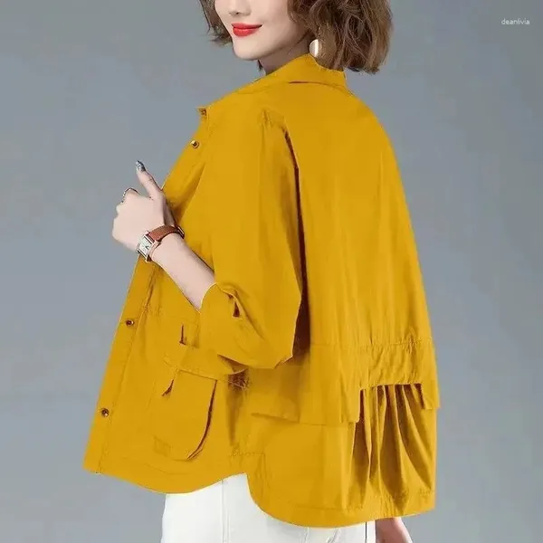 Frauen Jacken Mode Dünne Kurze Frühling Herbst Mantel Weibliche 2024 Sommer Sonnencreme Shirts Jacke Casual Tops Sonnenschutz Kleidung