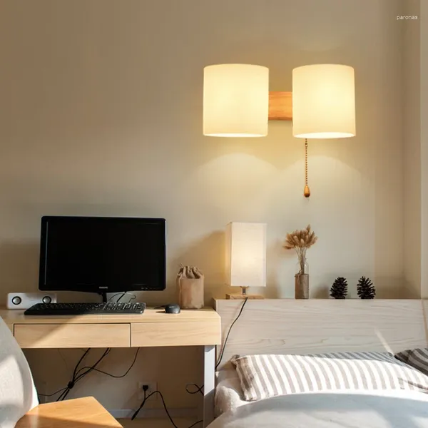 Lampada da parete Trucco nordico Soggiorno Camera da letto Lettura Luce moderna Decorazione del corridoio Lampe De Chevet Arredamento della camera Estetica