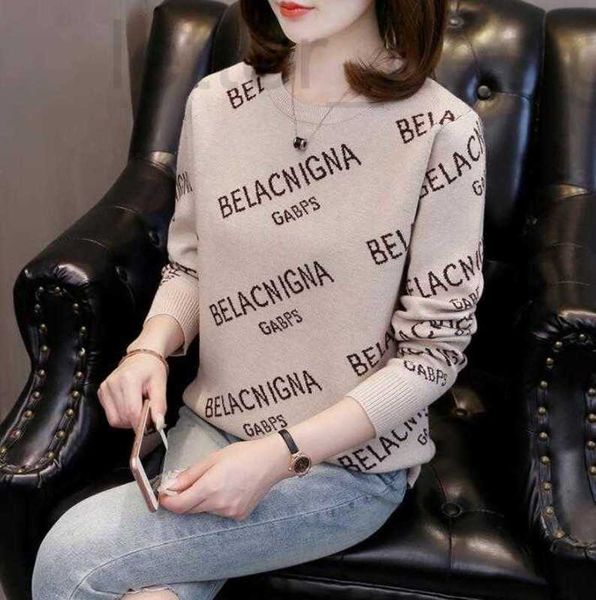 Designer de luxo das mulheres suéteres marca mulheres camisola de alta qualidade inverno pulôver designer moletom clássico b letras manga longa top 47wx