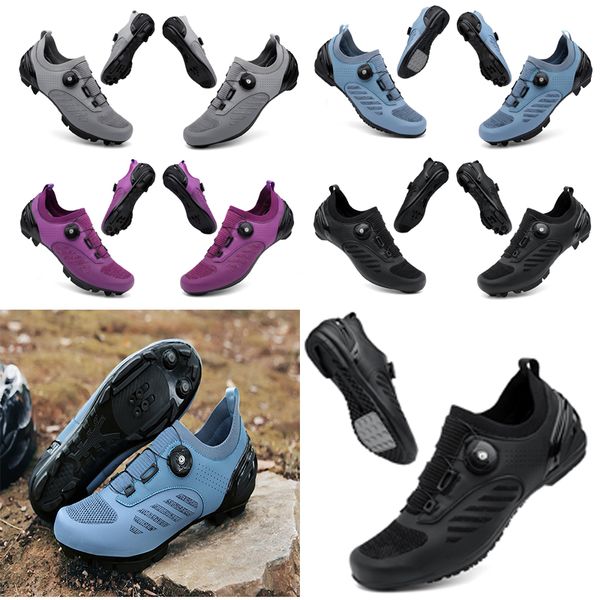 Designer Ciclismo Sapatos Homens Esportes Dirt Road Bike Sapatos Flat Speed ​​Cyclxing Sneakers Flaats Mountain Bicycle Calçado SPD Cleats Shoes 36-47 GAI