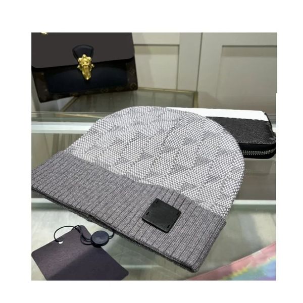 23 gorros de luxo designer de feijão de inverno homens e mulheres design de moda chapéus de malha outono boné de lã carta jacquard unissex crânio quente ha250q