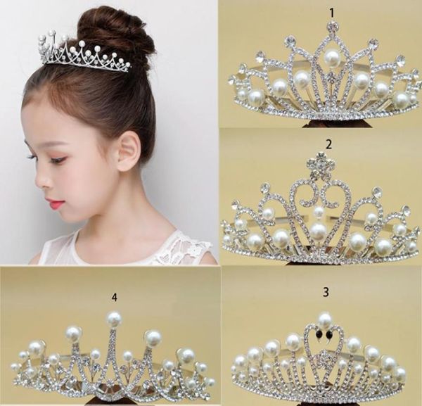 12 Stück glitzerndes Strass- und Perlen-Tiara-Stirnband, simulierter Schmuck, Haarkrone, Zubehör für Teenager, Prinzessin, für Kopfdurchmesser 115 cm4120335