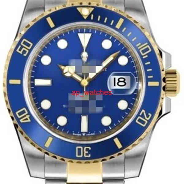 Schweizer mechanische Uhren Roiex Sub Date New Blue Dial Gold Steel Mens Dress Watch 126613LB FUNP4FW